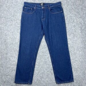 CCS Jeans Mens 34x28 Blue Straight Leg Standard Plus Skateboard Dark Wash Denim‎